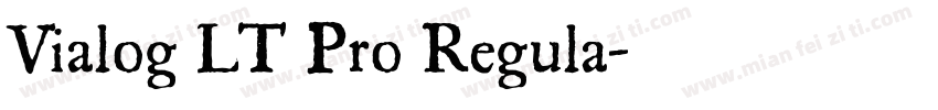 Vialog LT Pro Regula字体转换